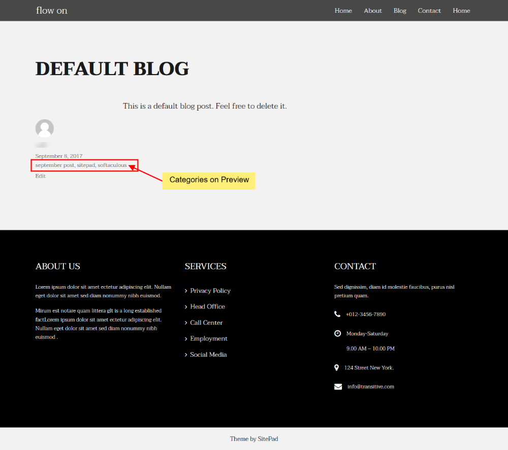 Add Categories to Blog Post – SitePad